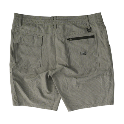 Gray Striped Active Shorts