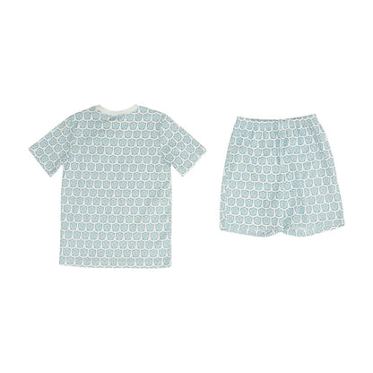White Graphic Short Set