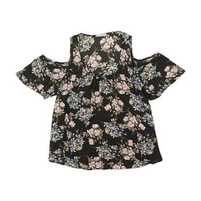 Black Floral Blouse