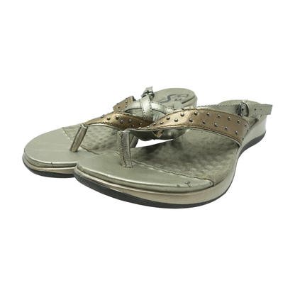 Gray Wedged Sandals