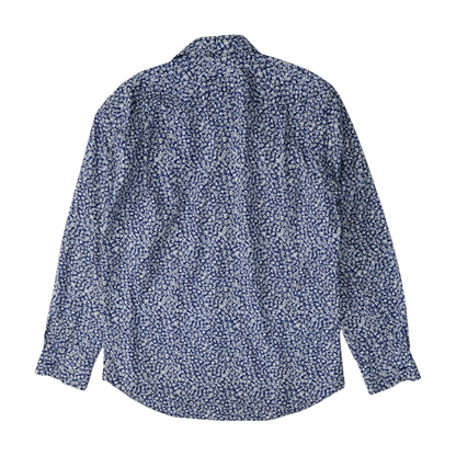 Blue Print Long Sleeve Button Down