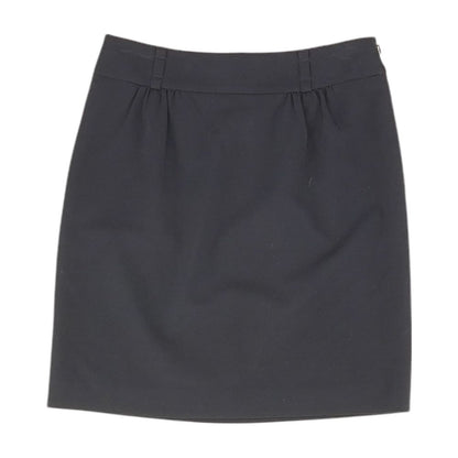 Navy Solid Mini Skirt