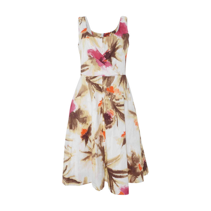 White Floral Midi Dress