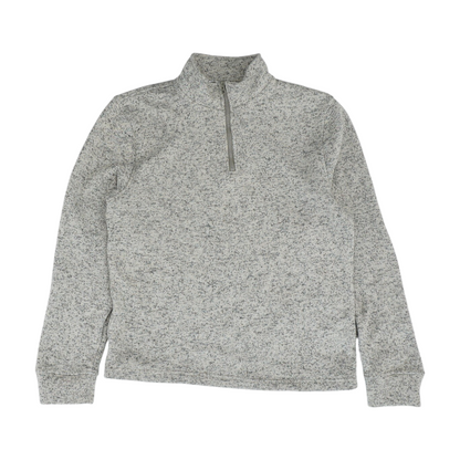 Gray Solid 1/4 Zip Pullover