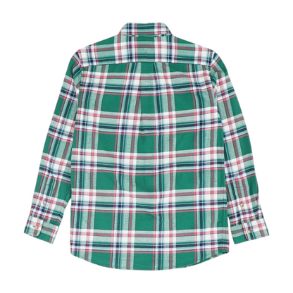 Green Plaid Flannel Button Down