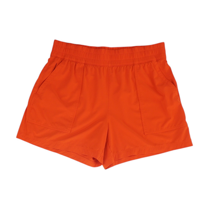 Red Solid Active Shorts