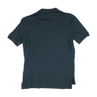 Black Solid Short Sleeve Polo