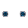 6 1/6 ctw 14K White Gold Topaz Stud Earrings