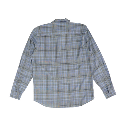 Blue Plaid Long Sleeve Button Down