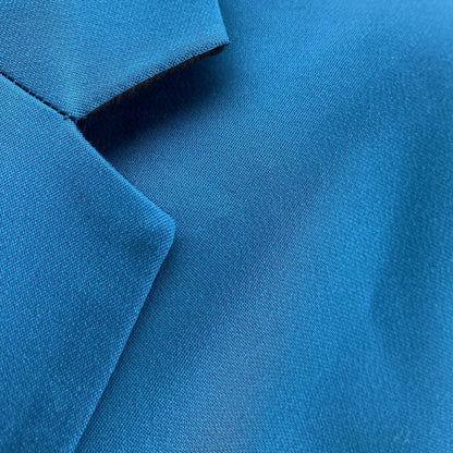 Blue Solid Blazer