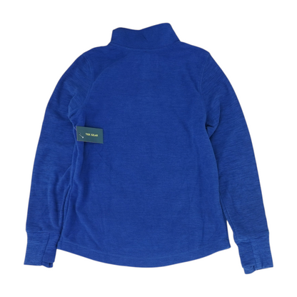 Blue Solid 1/4 Zip Pullover