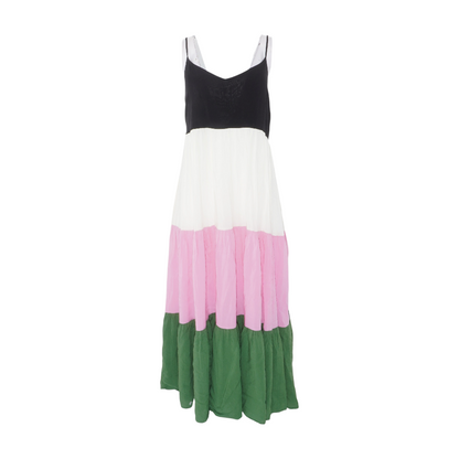 Multi Color Block Maxi Dress