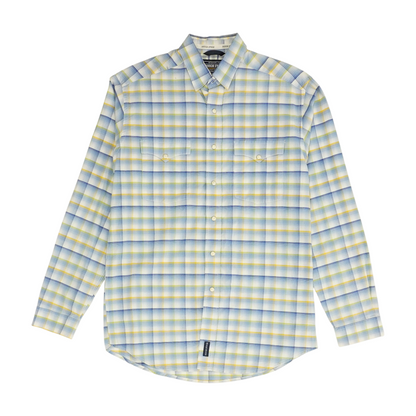 Blue Plaid Long Sleeve Button Down