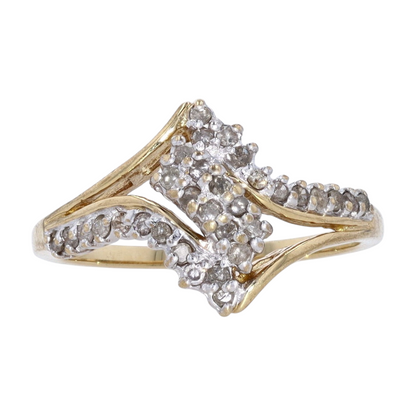 1/10 ctw 10K Two-Tone Gold Diamond Fashion Ring