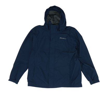 Navy Solid Rain Jacket