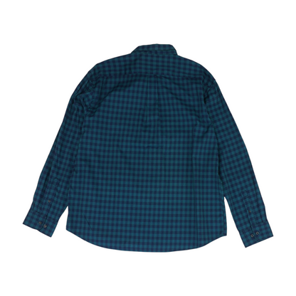 Teal Check Long Sleeve Button Down