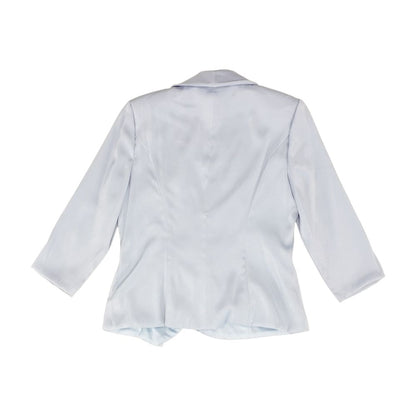 Blue Solid Blazer