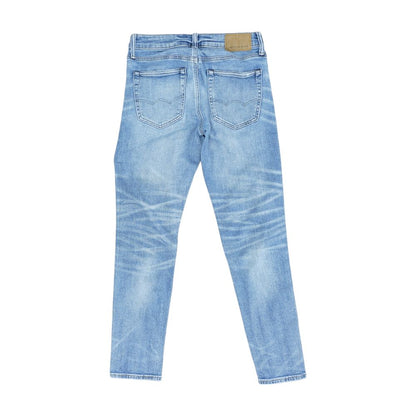 Blue Mid Rise Skinny Leg Jeans