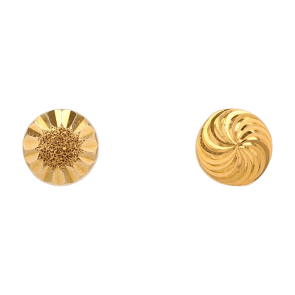 21K Yellow Gold Stud Earrings