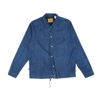 Blue Solid Denim Jacket