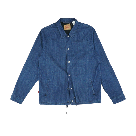 Blue Solid Denim Jacket