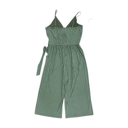 Green Striped Jumpsuit