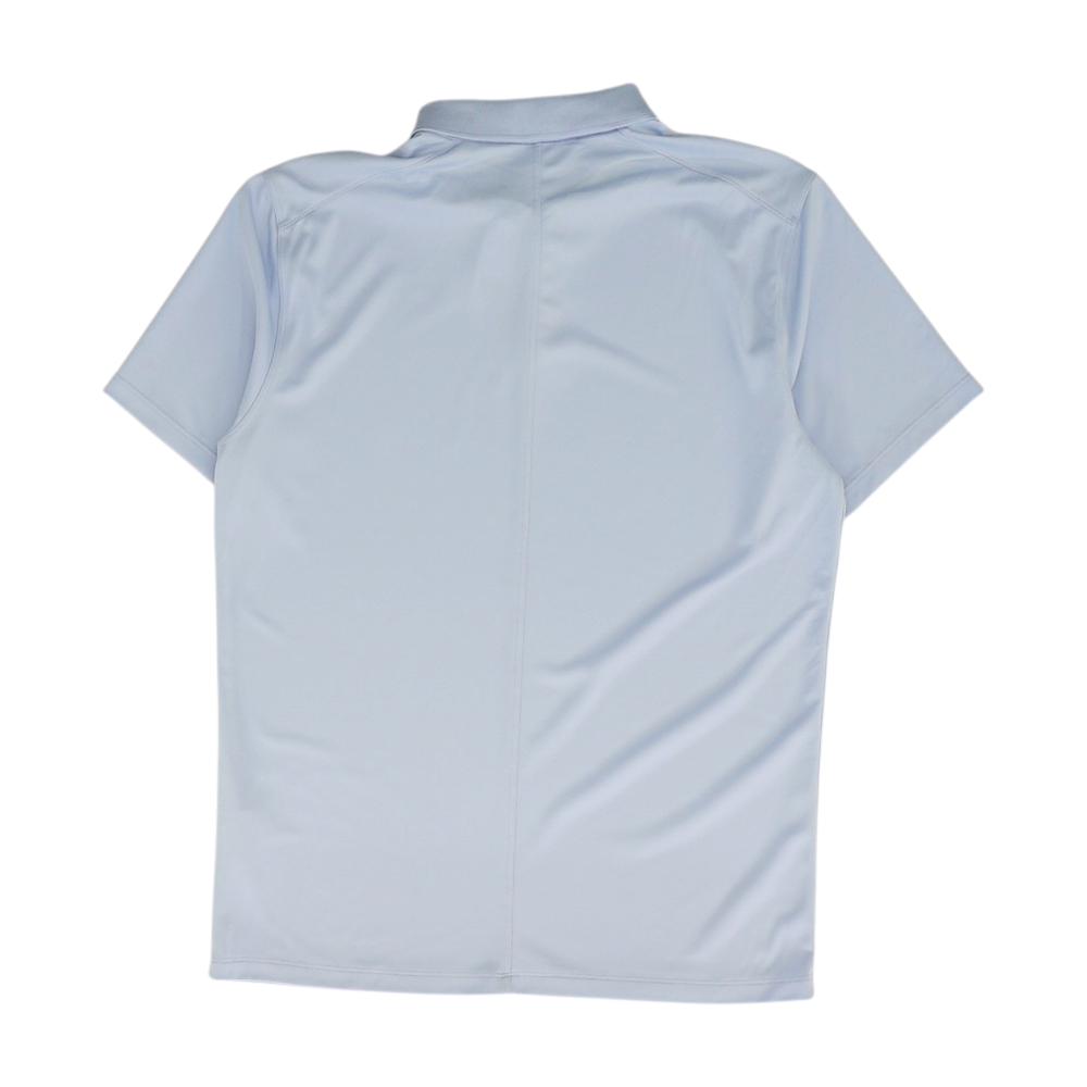 Blue Solid Short Sleeve Polo