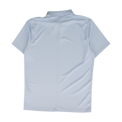 Blue Solid Short Sleeve Polo