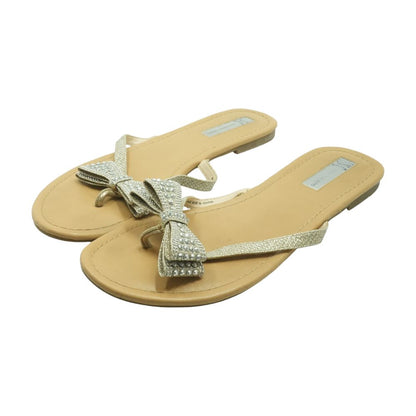 Silver Flip Flop Sandals