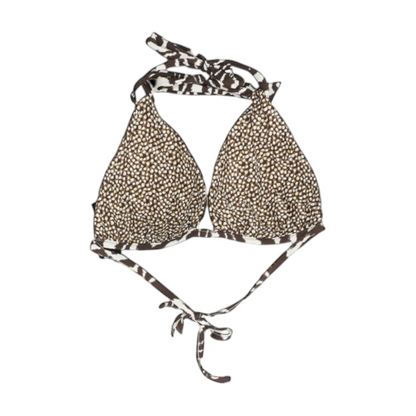 Brown Abstract Swim Top