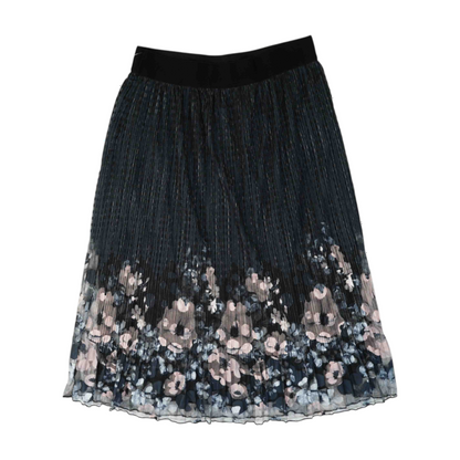 Navy Floral Midi Skirt