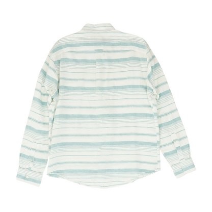 White Striped Long Sleeve Button Down