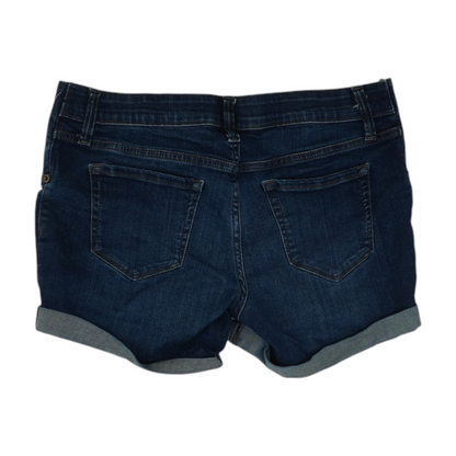 Blue Maternity Solid Denim Shorts