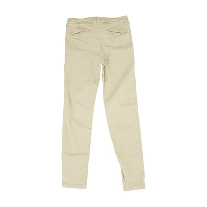 Khaki Solid Casual Slim Straight Pants