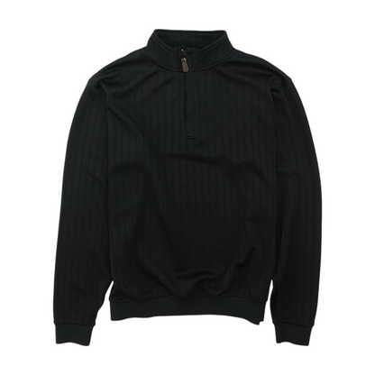 Black Solid 1/4 Zip Pullover