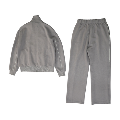 Gray Solid Pant Set