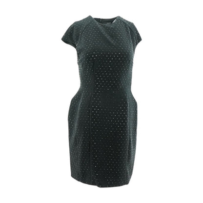 Black Kristin Rhinestone Cap Sleeve Mini Dress