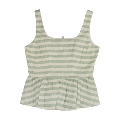 Green Striped Blouse