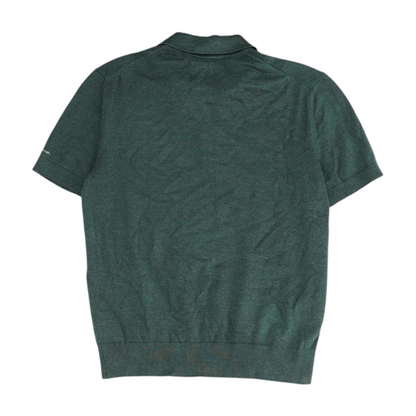 Green Solid Short Sleeve Polo
