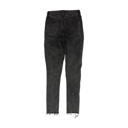 Black Solid High Rise Skinny Leg Jeans