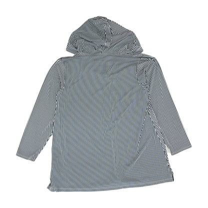 Navy Striped Hoodie Pullover