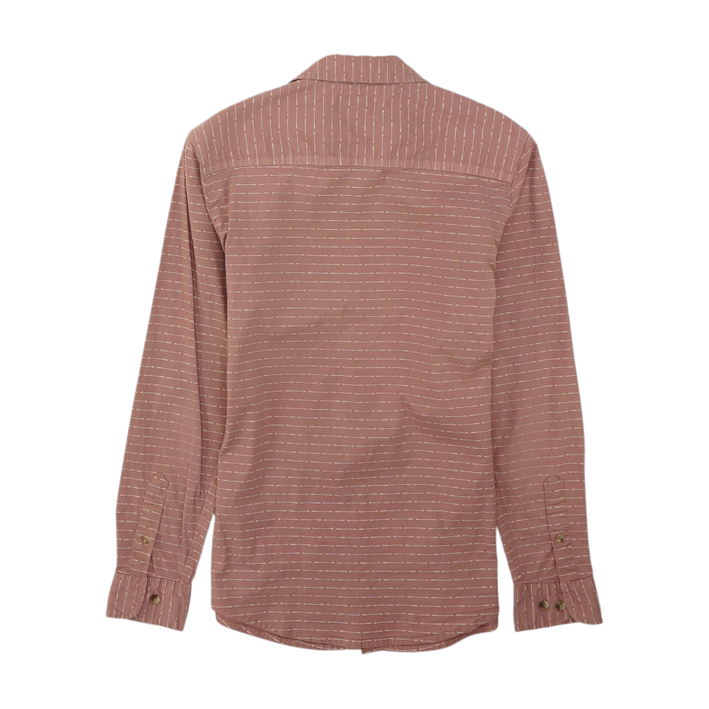 Mauve Graphic Long Sleeve Button Down