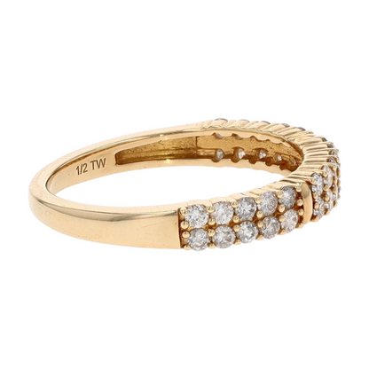 1/2 ctw 14K Yellow Gold Lab Grown Diamond Band Ring