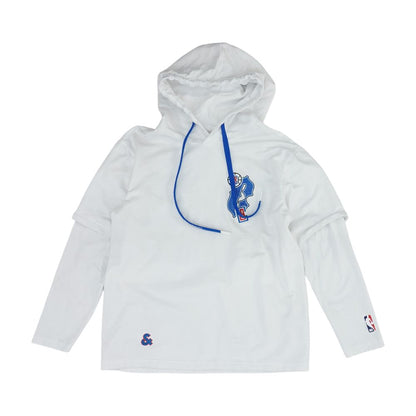 White LA Clippers Graphic Hoodie Pullover