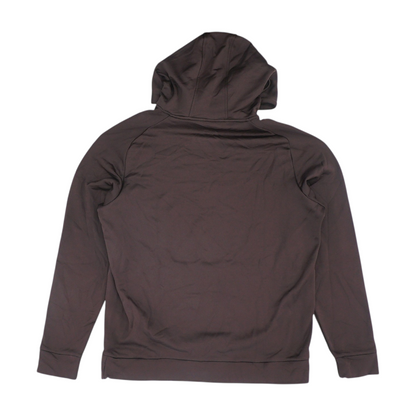 Brown Solid Hoodie Pullover