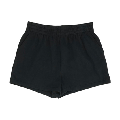 Black Solid Active Shorts