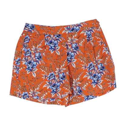 Orange Floral Shorts