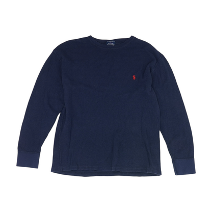 Navy Solid Pajama Top