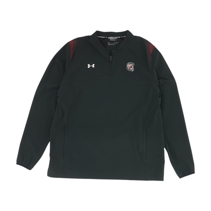 Black Solid 1/4 Zip Pullover