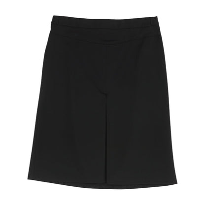 Black Solid Maxi Skirt